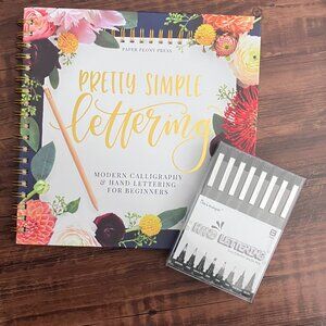 NEW Pretty simple Lettering Calligraphy Hand Lettering For Beginners with PENS